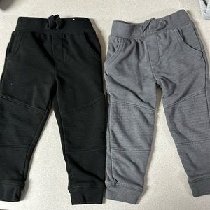 Garanimals two pair joggers. Black and gray. 2T boys.